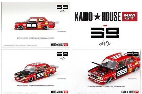 (Preorder) Mini GT 1:64 KaidoHouse Datsun 510 Pro Street SK510 (Red) - Unrivaled USA
