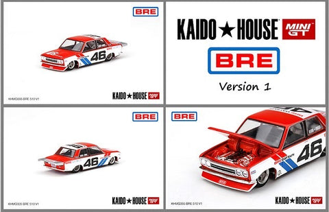 Kaido House x Mini GT 1:64 Datsun 510 Pro Street BRE #46 - Version 1 - Unrivaled USA